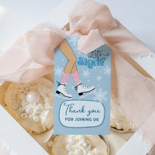Ice Skating Birthday Winter Skate Party Favours Gift Tags