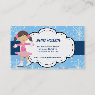 Ice Skating (Blue) Business Card
