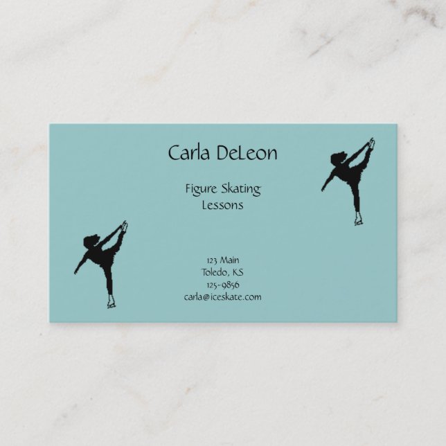Ice Skating Business Card (Front)