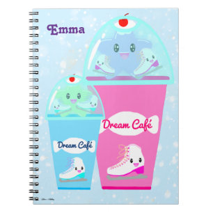 Ice Skating Cafe Personalised Notebook