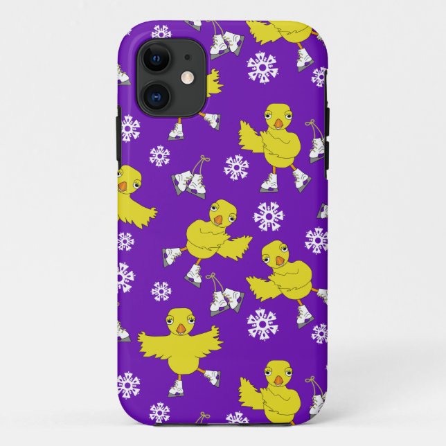 Ice Skating Chick Snowflake Pattern Case-Mate iPhone Case (Back)
