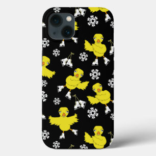 Ice Skating Chick Snowflake Pattern iPhone 13 Case