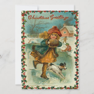 Ice Skating Christmas Card
