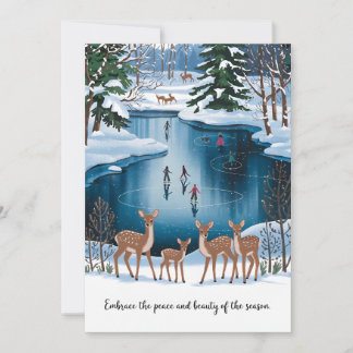 Ice Skating - Christmas Card