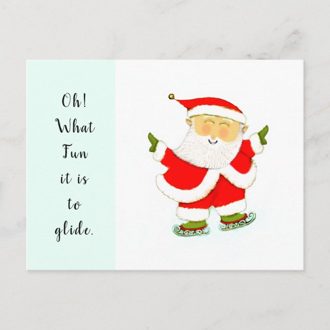 ice skating Christmas holiday card (Front)