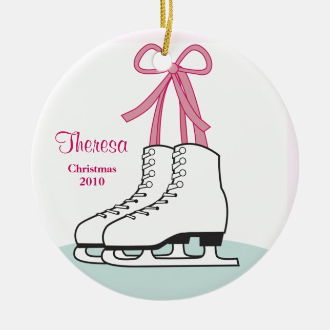 Ice Skating Christmas Ornament (Front)