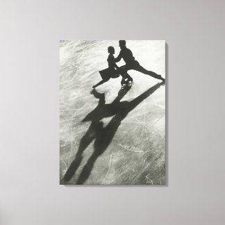 Ice Skating Couple Canvas Print