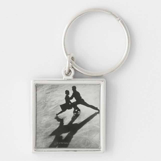 Ice Skating Couple Key Ring (Front)