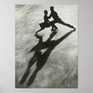 Ice Skating Couple Poster