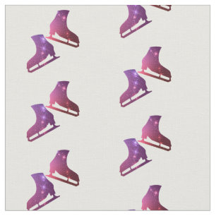 Ice skating fabric - Pink to purple stars