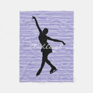 Ice Skating Figure Skating Design Fleece Blanket