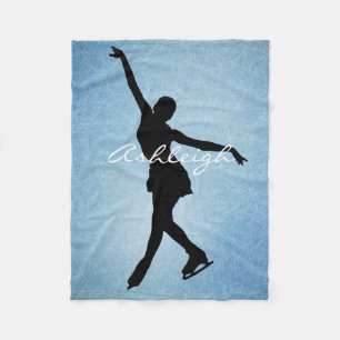 Ice Skating Figure Skating Design Fleece Blanket