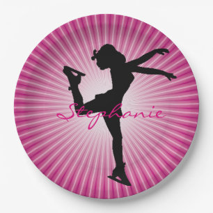 Ice Skating/Figure Skating Paper Party Plate