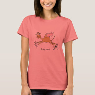 Ice Skating Flying Camel T-Shirt