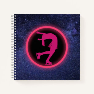 Ice Skating Galaxy Figure Skating Notebook