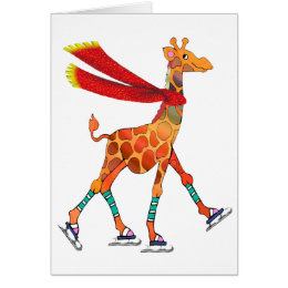 Ice Skating Giraffe Cards & Invitations | Zazzle.co.uk