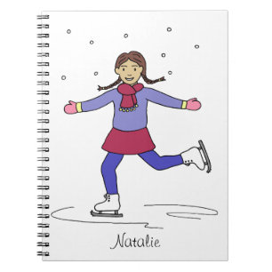 Ice Skating Girl Figure Skater Notebook