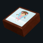 Ice Skating Girl Gift Box<br><div class="desc">Adorable illustration of a little girl ice skating.</div>