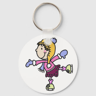 Ice Skating Girl Key Ring