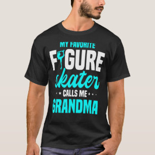 Ice Skating Grandma Skater Ice Skates Figure Skati T-Shirt