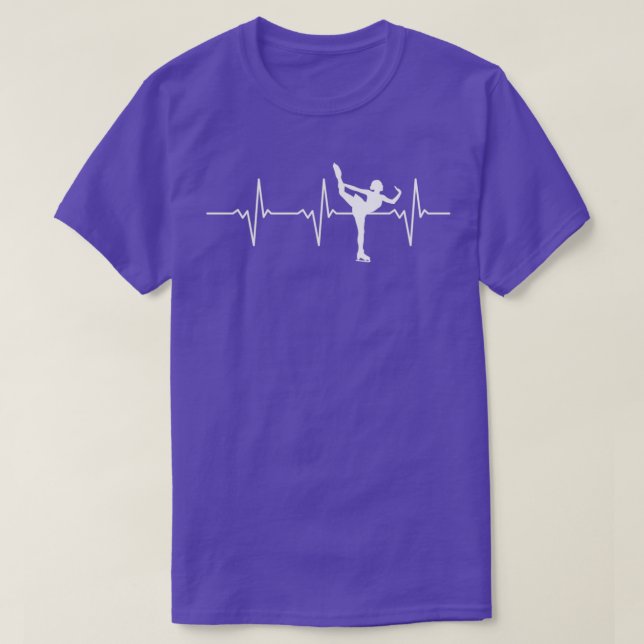 Ice Skating Heartbeat 3 T-Shirt (Design Front)
