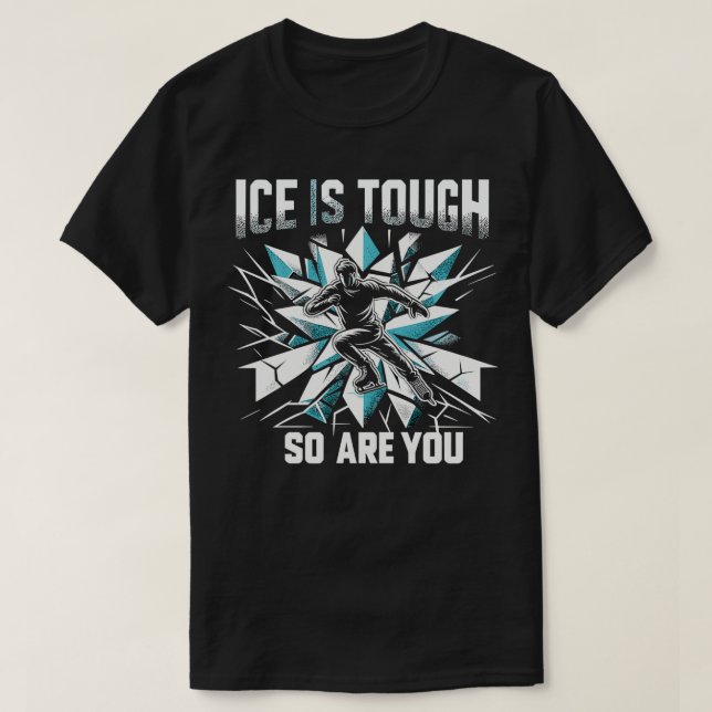 Ice Skating Ice Skater Figure Skating Speed Skatin T-Shirt (Design Front)