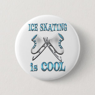Ice Skating is Cool 6 Cm Round Badge