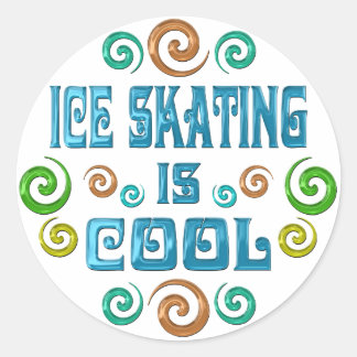 Ice Skating is Cool Classic Round Sticker