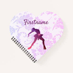 Ice skating journal - Pink Purple figure skater