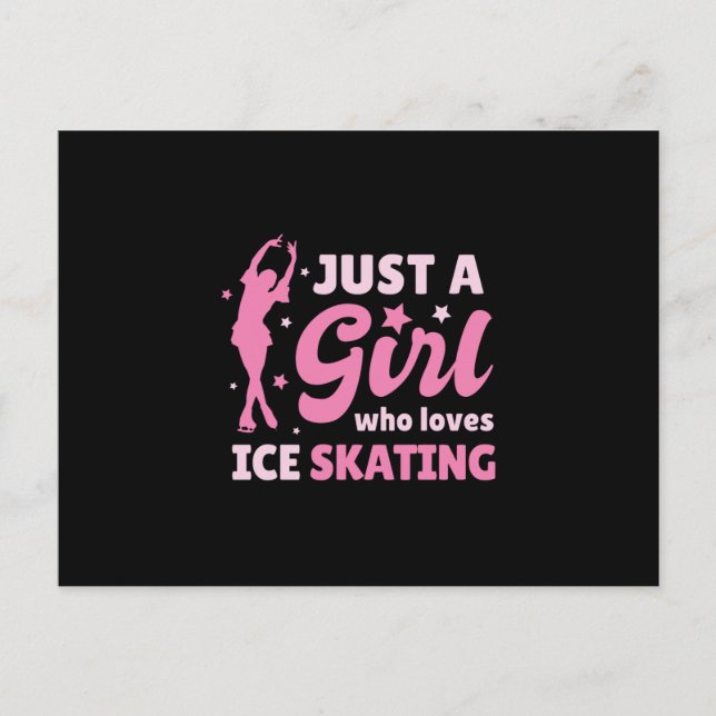 Ice skating love postcard (Front)