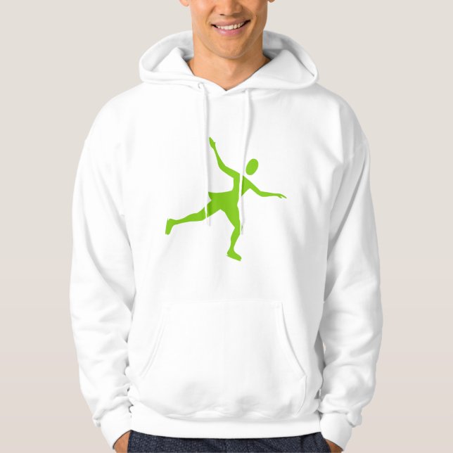 Ice Skating - Martian Green Hoodie (Front)
