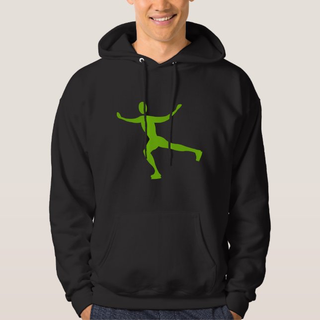 Ice Skating - Martian Green Hoodie (Front)
