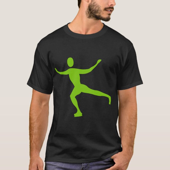 Ice Skating - Martian Green T-Shirt (Front)