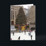 Ice Skating NYC New York Christmas Holiday Photo Card<br><div class="desc">Holiday card features an original photograph of the ice skating rink and Christmas tree at Rockefeller Centre in Manhattan,  New York City,  NYC.

Don't see what you're looking for? Need help with customisation? Contact Rebecca to have something designed just for you.</div>