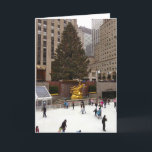 Ice Skating NYC New York Christmas Holiday Photo Card<br><div class="desc">Holiday card features an original photograph of the ice skating rink and Christmas tree at Rockefeller Centre in Manhattan,  New York City,  NYC.

Don't see what you're looking for? Need help with customisation? Contact Rebecca to have something designed just for you.</div>