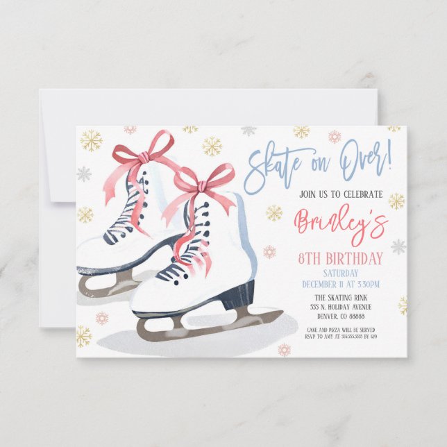 Ice Skating Party Invitation (Front)