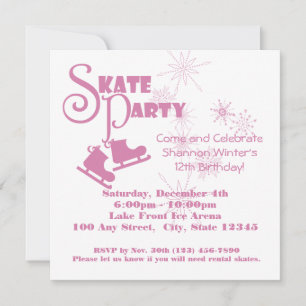 Ice Skating Party Invitation