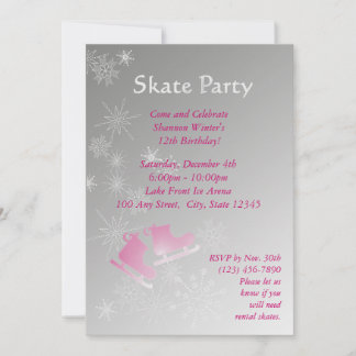 Ice Skating Party Invitation