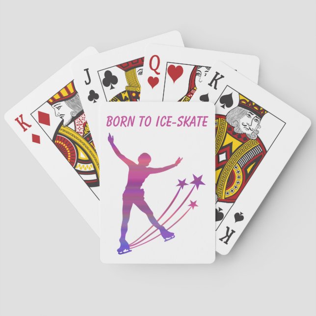 Ice skating playing cards - Born to ice skate (Back)