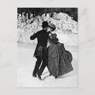 Ice Skating Postcard