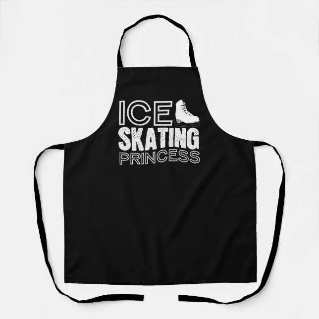 Ice Skating Princess Girl Hockey Girls Sports Apron (Front)