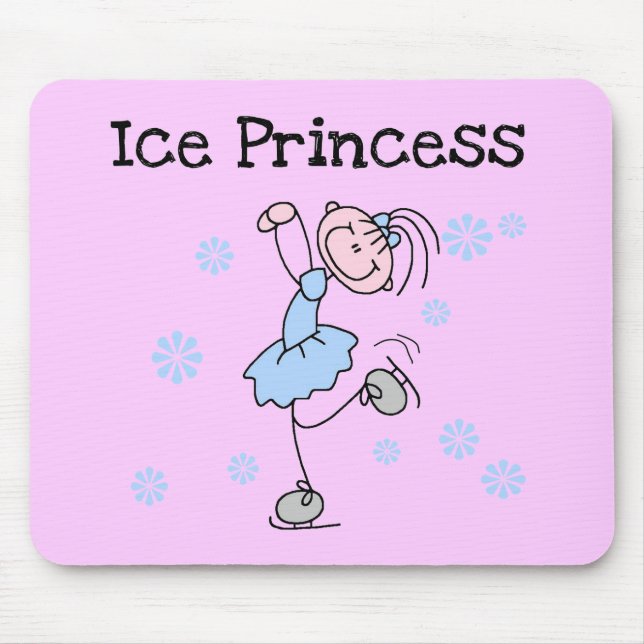 Ice Skating Princess Tshirts and Gifts Mouse Mat (Front)