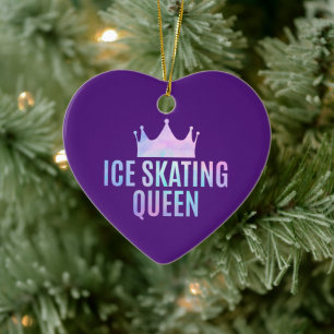 Ice Skating Queen - Ice Skating Lovers  Ceramic Tree Decoration