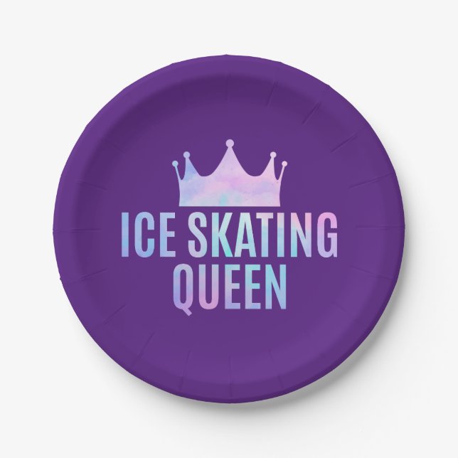 Ice Skating Queen - Ice Skating Lovers   Paper Plate (Front)