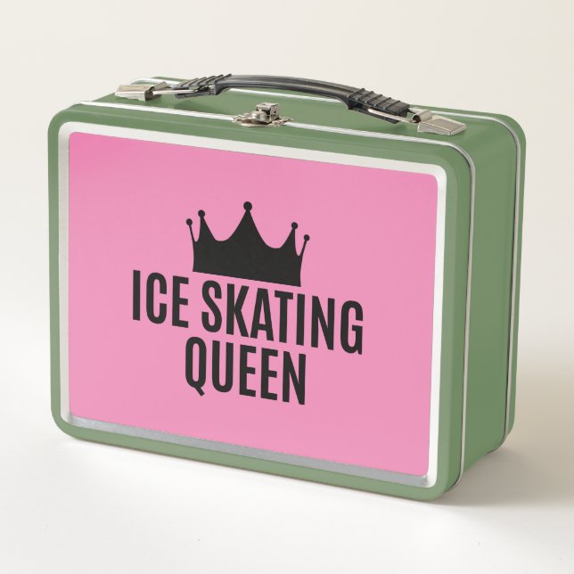 Ice Skating Queen - Ice Skating       Metal Lunch Box (Front)