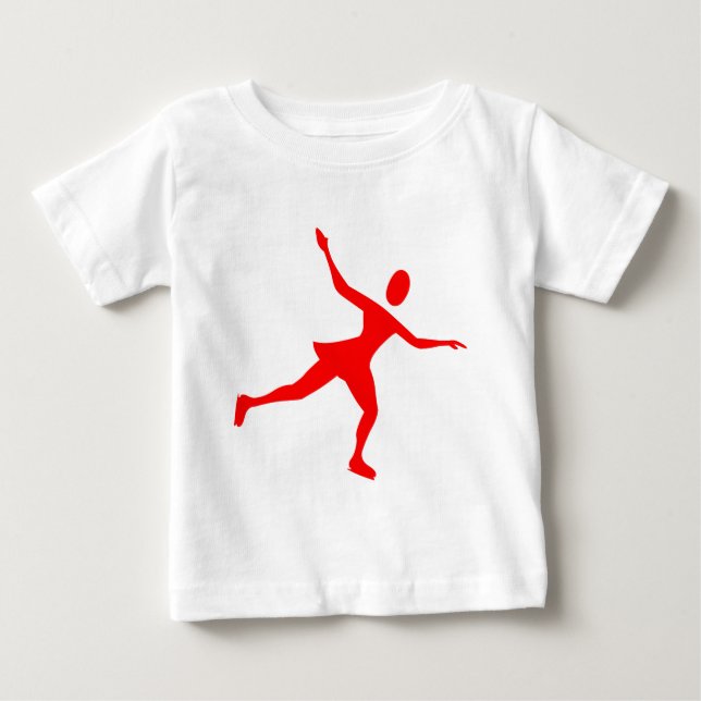 Ice Skating - Red Baby T-Shirt (Front)