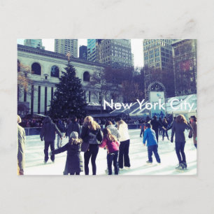 Ice Skating Rink at Bryant Park, New York City Postcard