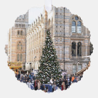 Ice Skating Rink Christmas Tree London UK Photo