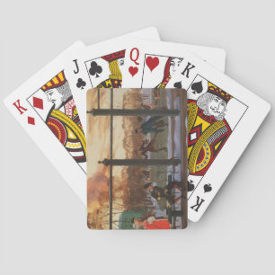 Ice Skating Rink in Winter (by Konstantin Somov) Playing Cards