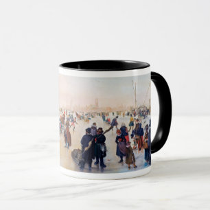 Ice Skating Scene. Fine Art Christmas Gift  Mug